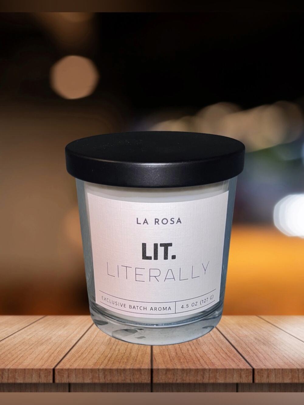 La Rosa "Lit Literally" Very Vanilla Scented Candle 4.5oz